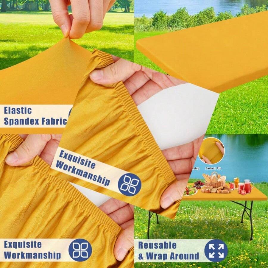 Mantel rectangular de elastano de 4 pies manteles elsticos ajustados para picnic funda de mesa de patio elstica lavable para exteriores camping banquetes y fiestas amarillo mostazaDecoración de cuarto, Muebles, Herramientas para hombre, Muebles para cuarto - [AUTOMÓVIL CLUB BRITÁNICO - Ver 1