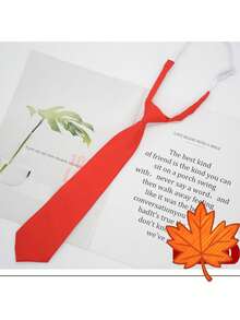 1 Set Black & Red Striped Necktie Combo, Versatile Fashion - Multicolor - View 5