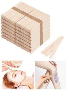 200/100片装面部脱毛蜡纸，适用于女性面部脱毛，家用脱毛套装，芦荟香味，温和快速去除眉毛、唇部、身体、腿部和比基尼线毛发。无需蜡，1片装 - 純色 - 查看 7