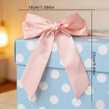 粉色超大蝴蝶结发夹，适合婚礼、派对和日常佩戴 - 粉色 - 查看 2