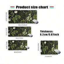 1个绿色花卉图案橡胶防滑电脑笔记本办公游戏鼠标垫 - 葉子 - 查看 5