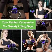 FINGER TEN Weight Lifting Gloves Gym With Wrist Support For Women Full Palm Protection Grip, Work Out Gloves Fit Pull Ups Sport Training Fitness - Purple - View 7