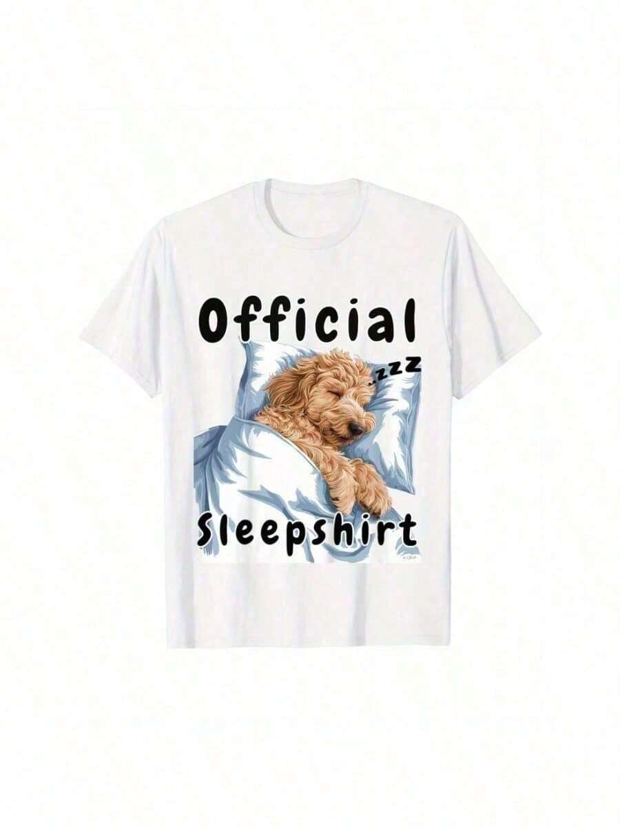 Pijama de perro Goldendoodle, camisón oficial para siestas, fabricado en EE. UU., 100% algodón suave, 220 g - Negro - Ver 1