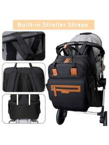 Pomelo Best Changing Backpack With Removable Changing Mat, Insulated Pockets And Stroller Straps, Unisex - Multicolor - View 5