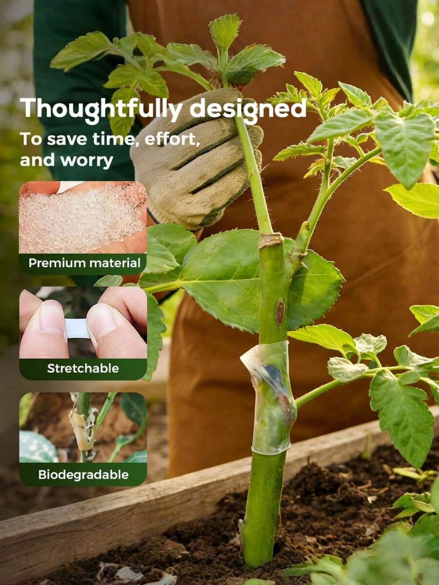 100pcs Plant Grafting Sleeves, Fruit Tree Silicone Grafting Tubes, 3-7.5mm Flexible Grafting Clips, Fruit Tree, Plant, Broken Stem Repair Tools, Flowers