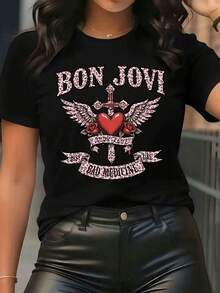 S20251006S (104) Camisetas Casuales de Manga Corta, Cuello Redondo para Primavera, Verano y Otoño - Ropa de Moda para Hombre y Mujer para Atuendos Casuales, Códigos de Talla Estándar B1 - Negro - Ver 1