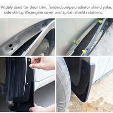 Remaches de plástico de 8mm, tornillos de sujeción, guardabarros de parachoques de coche, remaches negros, Clips de sujeción para BUEG - A - Ver 4