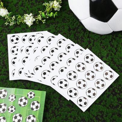 10pcs/Set 120 Football Stickers, Vinyl Football Fan Adhesive Labels Cans Helmet Scrapbook World Cup Football Party Gifts Sports Party Decorations Reward Proud Stickers
