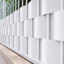 Bakaji PVC隱私屏風圍欄 19厘米 x 35米，陽台遮光布 450克/平方米，花園隱私條帶固定夾，防紫外線、防水、防撕裂 - 白色 - 查看 3