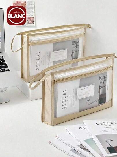 双层科目整理袋，A4尺寸透明网眼拉链文件夹袋，适合小学生、初中生、高中生，容量大，可放课本、笔记本、作业，工艺升级，拉链款式随机发送，缝纫线颜色可能略有不同，但质量相同，不会影响使用