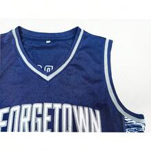 MEAN MACHINE Iverson Basketball Jersey No.3, Embroidered Letter Retro Classic Sports Tank Top, Fan Gift - Navy Blue - View 6