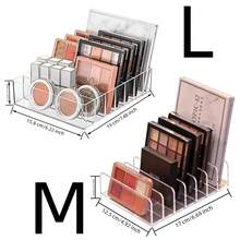 7/8 rutnät transparent akryl makeup-palettorganisatorbox - transparent ögonskuggspalettställ och kosmetikförvaringsställ - platsbesparande skrivbordsorganisator, garderob, badrumsskåp - lämplig för sovrum, heminredning och makeupstation - Multifärgad - Visa 2