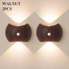 Creative LED Motion Sensor Wall Light, USB Rechargeable Wireless Battery Powered LED Night Light, Suitable For Corridor/Bedroom/Bathroom, Bedside Table, Desk, Wardrobe, Home Decor, Living Room - 多色 - 查看 15