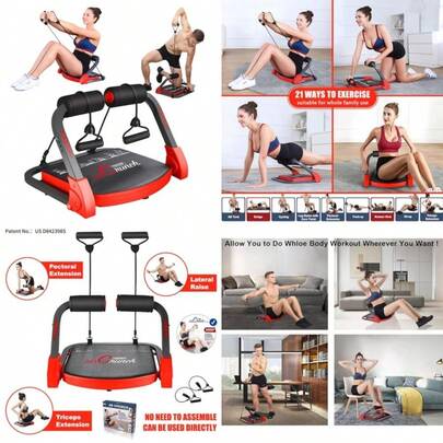 Ab Machine Ab Workout Equipment Sit Up Machine And Exercise Equipment Ab Crunch Machine For Stomach Workout Ab Core Trainer Abdominal Machine For Home Gym With Resistance Bands