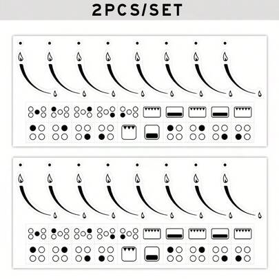 72pcs Flame Indicator Ring Stickers, Applicable For Burner Range, Stovetop, Oven Knob Replacement Adhesive Symbols