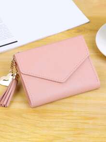 Customized Heart-Shaped Tassel Wallet, Personalized Text Women's Card Holder, Bridesmaid Gift, Newlywed Gift, Perfect Gift For Girlfriend - Multicolor - View 16