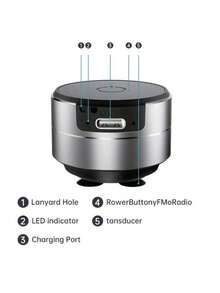 无线迷你骨传导音箱便携式立体声低音播放器，父亲节礼物，生日礼物，400mAh - 查看 3