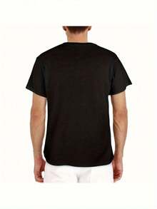 Camiseta Divertida de Chihuahua con Sombrero de Vaquero para Mamá y Papá de Perro, Camiseta de Algodón a la Moda de Manga Corta, Estilo Urbano, Cómoda y Adecuada para Hombre, Camiseta con Cuello Redondo, Súper Suave, Transpirable, Absorbente de Humedad, Regalo para Hombre - Negro - Ver 3