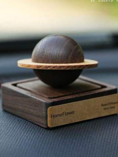 High-Quality Wooden Saturn-Shaped Aroma Diffuser & Desktop Decor. This No-Flame Aroma Diffuser Is Made Of Premium Solid Wood With A Unique Natural Texture. It Can Be Used As Both An Aroma Diffuser And A Decorative Piece To Place On Your Desktop.