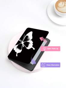 蝴蝶图案极简印花保护套，适用于 Kindle NK 11/Kobo/Kindle Kids/Kindle Paperwhite 5/Kindle 2024，具备自动唤醒/睡眠功能，轻巧便捷，完美贴合，保护您的阅读设备。 - 彩色 - 查看 4