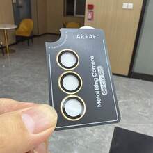 合金金属环 AR AF 镀膜 S26 Ultra S25 S24 S23 Plus FE Ultra 系列相机镜头保护膜，钢化玻璃镜头盖，镜头保护膜，防摔防刮，春季复活节礼物 - 銀色 - 查看 6