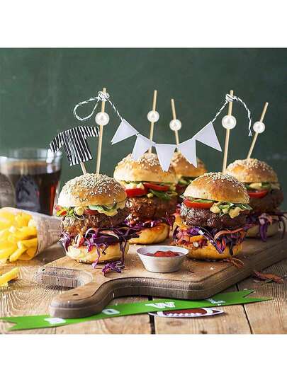 200/100/50/20/10 Pcs Finger Food Skewers, Bamboo Fruit Picks, More Flexible 4.7 Inch Sandwich Fruit Skewers, Wooden Toothpicks, Suitable For Party Appetizers, Birthday, Wedding, Party Decor, Club, Fruit, Cupcakes, Burgers, Snacks, Food Decoration