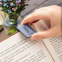 Customized Name Leather Bookmark, Personalized Leather Magnetic Bookmark, Reader Gift, Book Accessory, Book Lover Gift - Multicolor - View 5