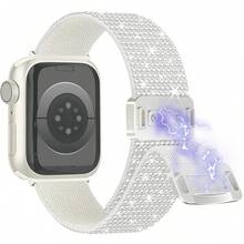 Nylon Soft Magnetic Shiny Strap Compatible With Apple Watch Series 11 10 SE 9 8 7 6 5 4 3, 42mm 41mm 40mm 38mm, Suitable For Apple Watch Sport Band - 41mm-40mm-38mm-(42mm Series11 10) - View 10