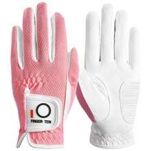 FINGER TEN 1pc Women's Golf Glove Left Hand, Breathable Mesh Material All-Weather Grip, Provides Excellent Feel And Performance, Suitable For Right-Handed Users - Pink - View 2