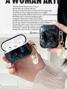 1pc Black Shell Texture TPU Shockproof Protective Case For AirPods Pro 2 Wireless Bluetooth Earphones - Multicolor - View 7