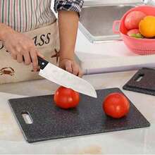 1/3件套大理石砧板套装，家用水果砧板，儿童食品砧板，生熟食物分离板，厨房备餐板 - 黑色 - 查看 2