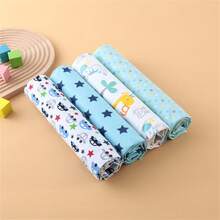 4pcs Unisex Baby Swaddle Blanket Set, Minimalist Design, Perfect For Valentine's Day - Baby Blue - View 7