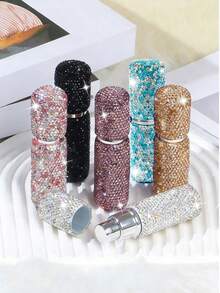 6个可填充钻石形迷你便携香水喷雾瓶，10毫升个人香氛旅行喷雾器 - 彩色 - 查看 16