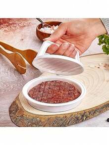 1 Set Hamburger Press, Patty Press, Cheeseburger Press, Creative Burger Press, Non-Stick Burger Press, Milk Cheese Vegetable Pie Mold, Suitable For RV, Restaurant And Party, No Battery Required - White - View 2