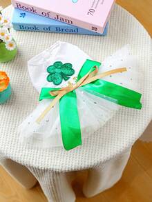 1件宠物衣服，狗狗/猫咪服装，可爱浪漫套装，薄纱裙系列，适合小型犬和幼犬 - 彩色 - 查看 5