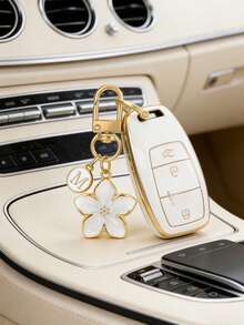 1个字母钥匙扣,精美樱花字母珐琅钥匙扣,A-Z合金钥匙扣,白色配饰,春夏最佳配饰,时尚经典浪漫魅力,送给女性和女孩的最佳生日礼物,带登山扣,金属女士钥匙扣装饰,适合约会、度假、海滩、工作、学习等场合,送给姐妹、女友、朋友、伴侣的最佳礼物,最佳母亲节礼物 - 彩色 - 查看 9