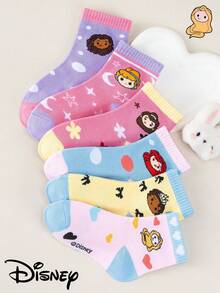 Disney 公主风儿童袜，透气吸汗，整体风格甜美可爱。时尚学生袜，适合作为派对礼物和节日礼物。 - 彩色 - 查看 1