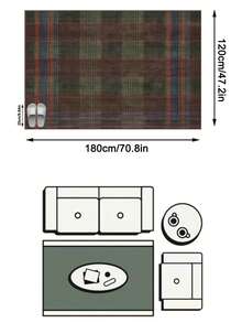 1件地板墊地毯（地毯、區域地毯、浴室墊、浴室地毯、門墊、走道墊、走道地毯），摩洛哥古典藝術 - 復古幾何條紋格子 - 柔軟仿喀什米爾地毯，浴室、廚房、玄關、走廊、床邊、客廳、臥室等，四季皆可用可水洗地板墊，家居裝飾 - 彩色 - 查看 15