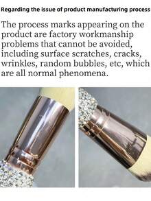 1支多功能化妆刷，奢华闪亮水钻腮红粉刷，便携旅行化妆刷，优雅礼品 - 彩色 - 查看 8