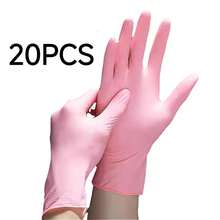 2/20/50/100只装 淡粉色一次性丁腈手套 | 非医用，不含乳胶，无粉，左右手通用，轻便，适用于清洁、宠物美容、美甲、浴室、家居等用途 - 淺粉紅色 - 查看 27
