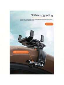360° Rotatable Car Mobile Phone Holder - Dashboard Navigation Mount With Parking Number Plate - A - View 7