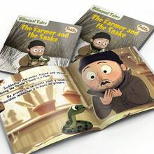 Bilingual Fable "The Farmer And The Snake" – A Story Of Trust & Caution, Inspirational Reading Gift - Bilingual Classic Fable - View 5
