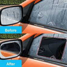 4pcs/Set Car Rearview Mirror & Side Window Anti-Fog Anti-Rain Film - Waterproof PET Transparent Protective Film, Anti-Rain Anti-Glare, Easy Installation, Suitable For Most Cars - A - View 2