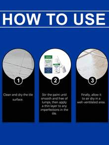 jakehoe 瓷砖修补漆 - 密封并修补瓷砖、地板、墙壁和浴室的裂缝和缝隙。易于施工，持久耐用。 - A - 查看 5