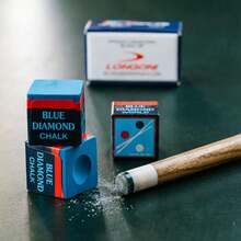 1pc Professional Blue Billiard Chalk, Enhanced Grip, Long-Lasting, Anti-Slip Cue Stick, Integrated Front Wiper, Perfect Gift For Billiard Enthusiasts - Multicolor - View 4