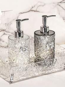 1pc Luxury Foam Dispenser Bottle, Hotel-Style Liquid Soap Bottle, Bathroom Shower Gel/Shampoo Empty Refillable Bottle, Suitable For Hotel, Home Bathroom, Vanity, Unisex, Daily Cleaning - Dispensing Bottles - View 1