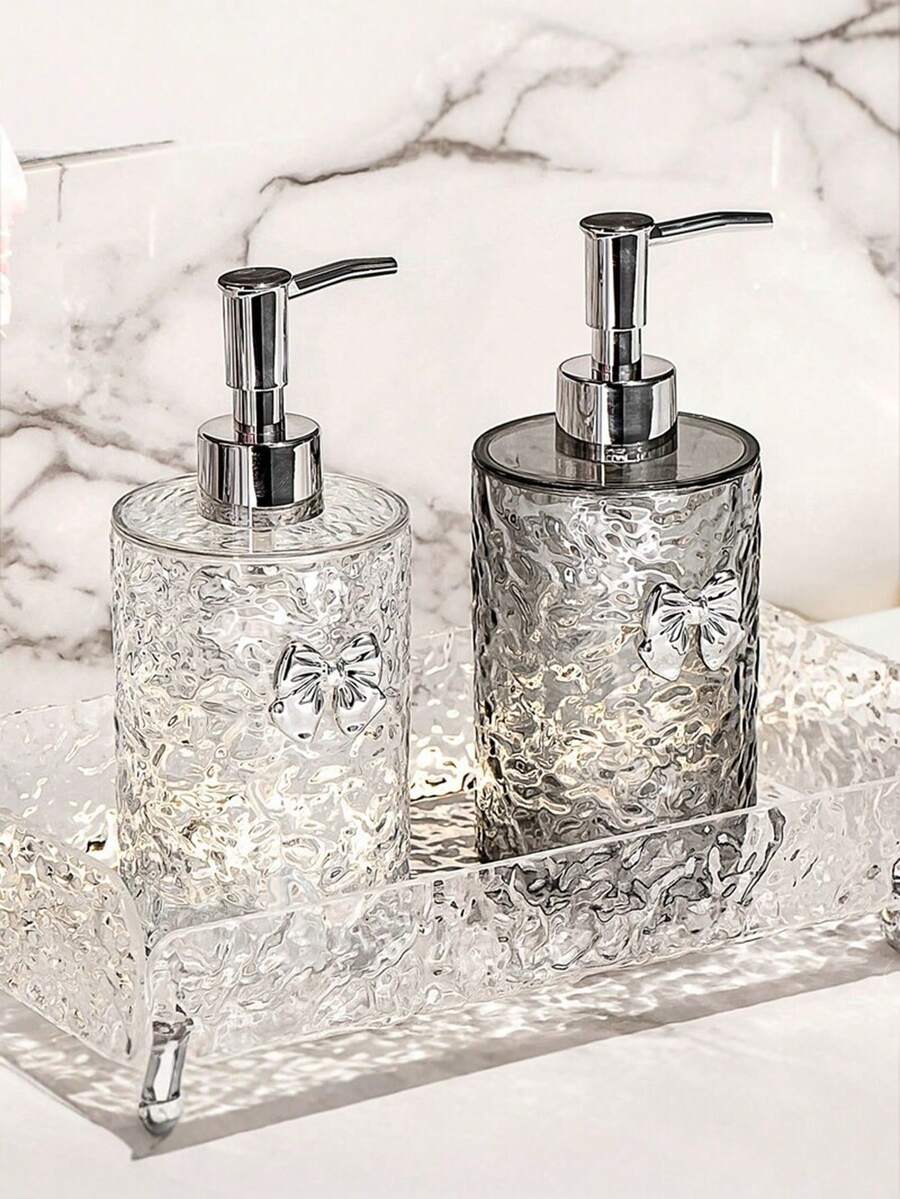 1pc Luxury Foam Dispenser Bottle, Hotel-Style Liquid Soap Bottle, Bathroom Shower Gel/Shampoo Empty Refillable Bottle, Suitable For Hotel, Home Bathroom, Vanity, Unisex, Daily Cleaning - Dispensing Bottles - View 1