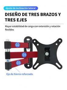 Soporte De Pared Para Tv, 14 A 55 Pulgadas  (10"- 26"), Máxima 50 Kg/12Kg Máx. 400 X 400 Cm (260 X 260 CM), Articulado, Inclinable Y Giratorio, Extraíble Universal Mural Para Televisión Monitor Ajustable - Negro - Ver 12