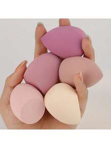 4pcs Makeup Sponges, Expand When Wet, Foundation Blender Beauty Sponges, Latex-Free Dry & Wet Use For Liquid, Cream And Powder, Suitable For All Skin Types,Cheap,Valentine's Day,Cheap Items,Travel,Travel Essential,Room Decor,Valentine's Gift,Cheap Stuff,Room,1 Dollar Items,Vacation Essentials,Gifts For Women,Bedroom,Valentine,99 Cent - 粉色 - 查看 3