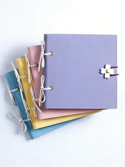 6x6 Inch Scrapbook | 240 Pages, Thickened Blank Pages, Perfect For Wedding Albums, Personalized Photo Albums, Or As A Gift For Your Girlfriend, Boyfriend, Or Family. A Creative Handmade Gift With A Special Touch, Available In Pink, Yellow, And Purple.